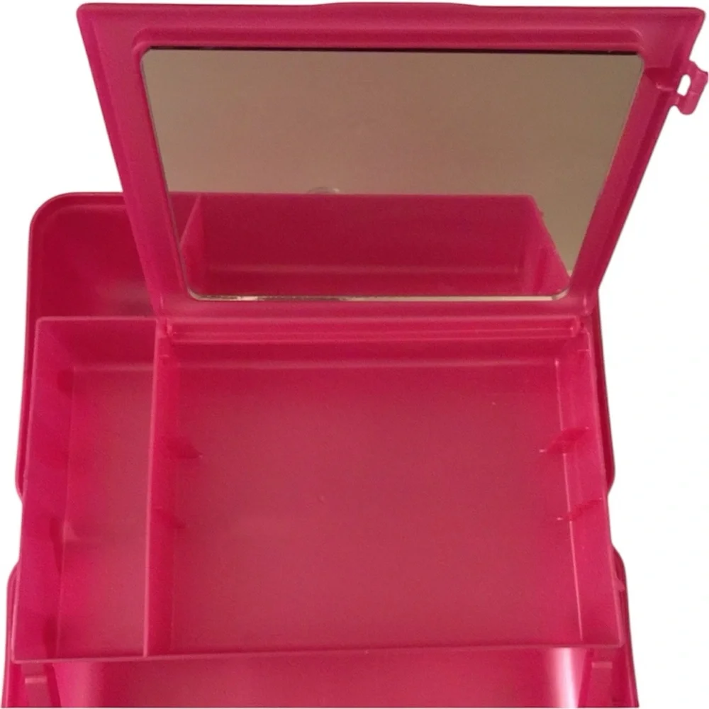 Caboodles On The Go Girl Makeup Case Hot Pink Barbie Retro Y2K Travel Organizer